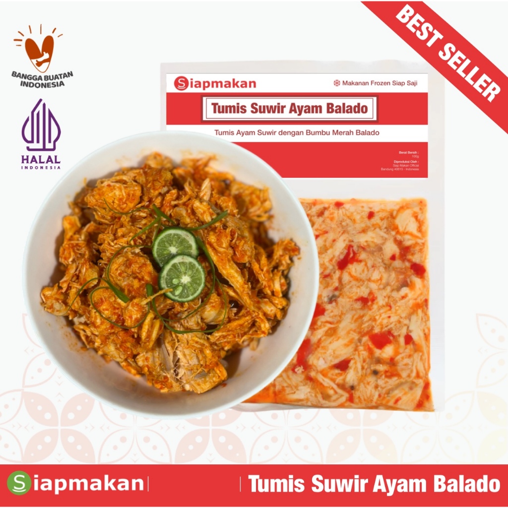 

Ayam Balado ayam suwir bumbu merah Se Porsi Siap Makan