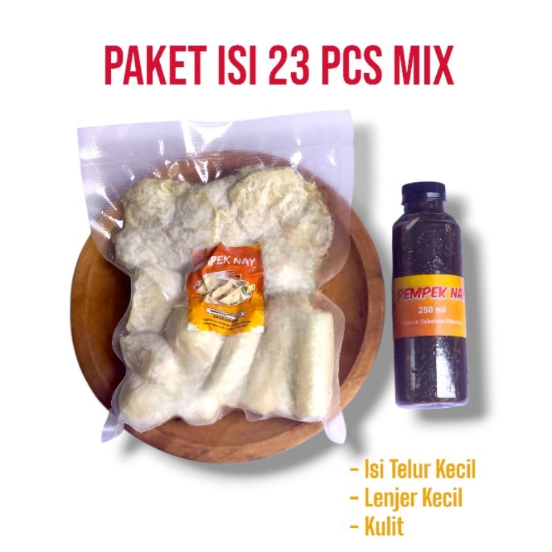 

Pempek Palembang-Pempek Nay-Paket Pempek Campur Isi 20 + cuko 250 ml