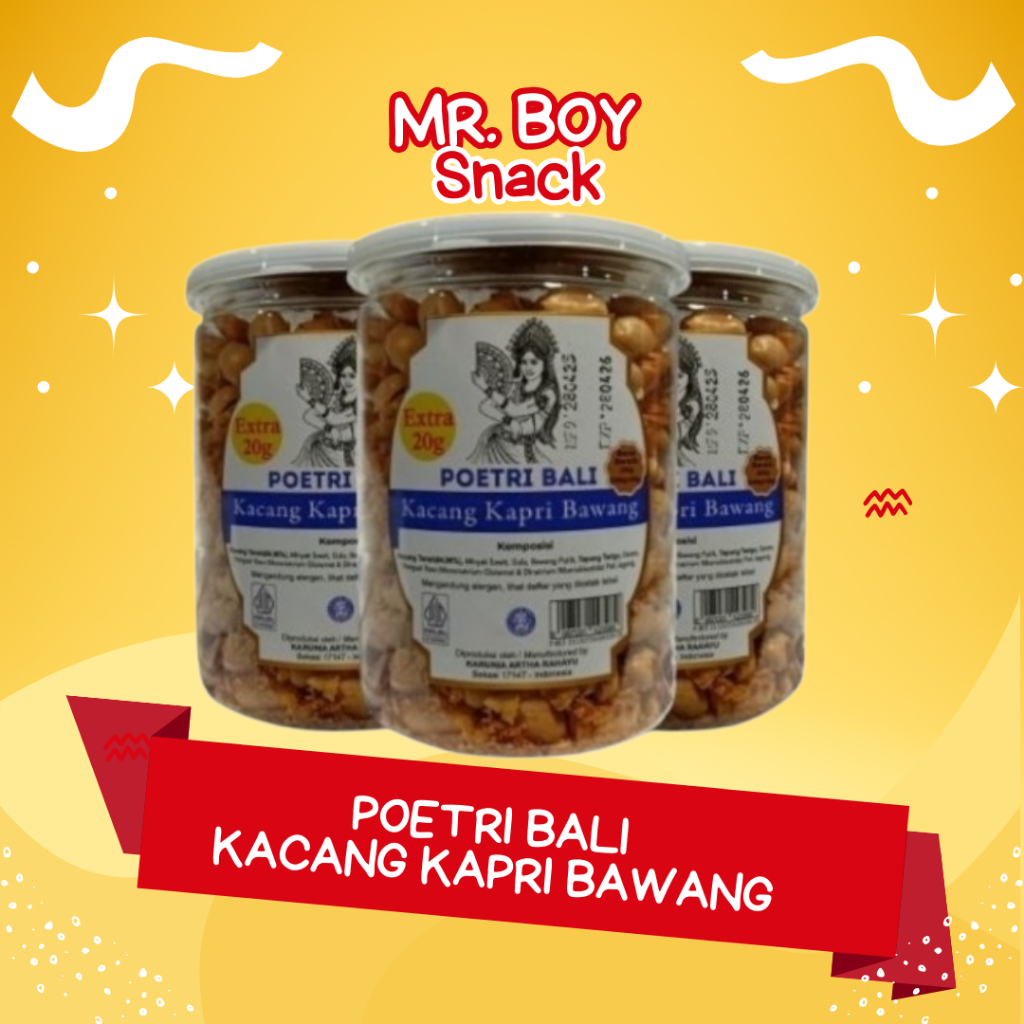 

Poetri Bali Kacang Kapri Bawang - Mr. Boy Snack