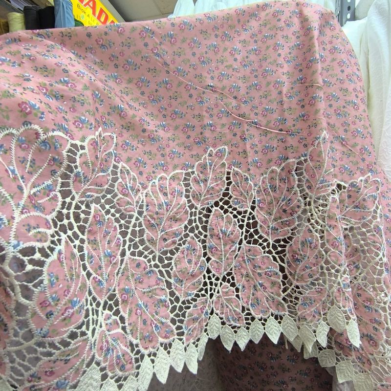 Bahan / Kain Katun Jepang Katun Bordir Prada Pinggiran