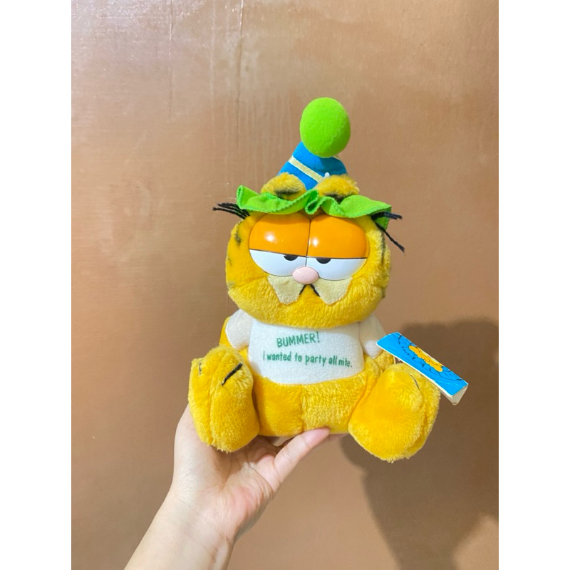 Boneka Karakter Garfield Want to Party All Nite size 20cm Original / Boneka Garfield Vintage / Bonek