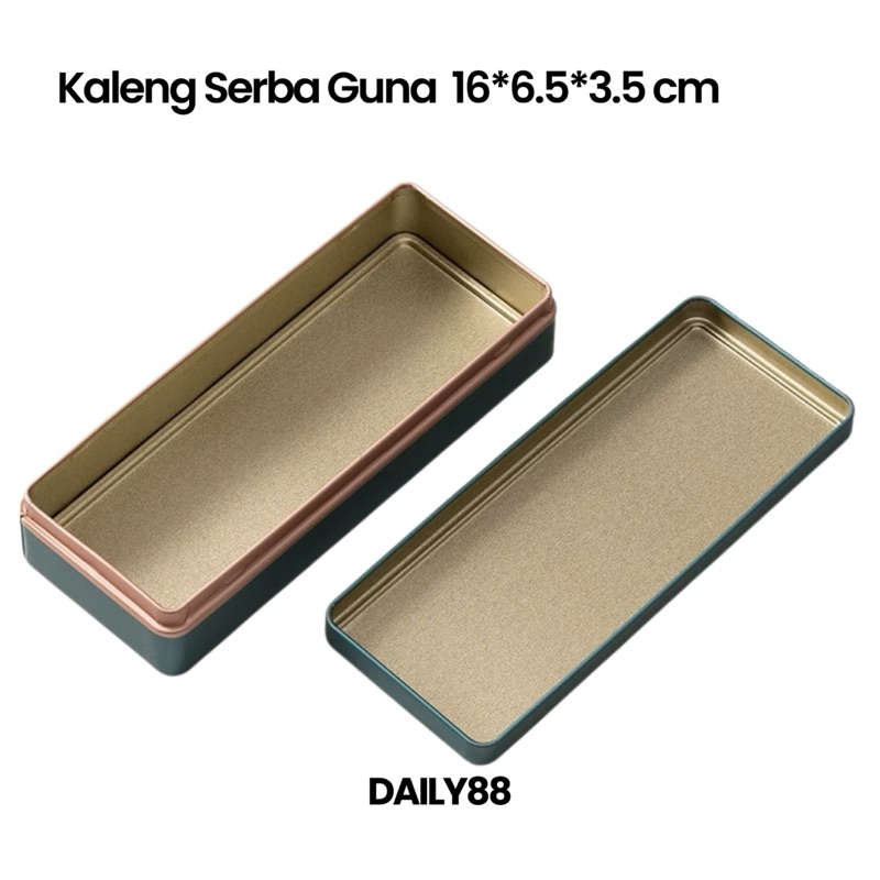 

Kaleng Kosong Serba Guna uk. 16x6.5x3.5 cm | Kaleng Souvenir Bingkisan Kue Kering