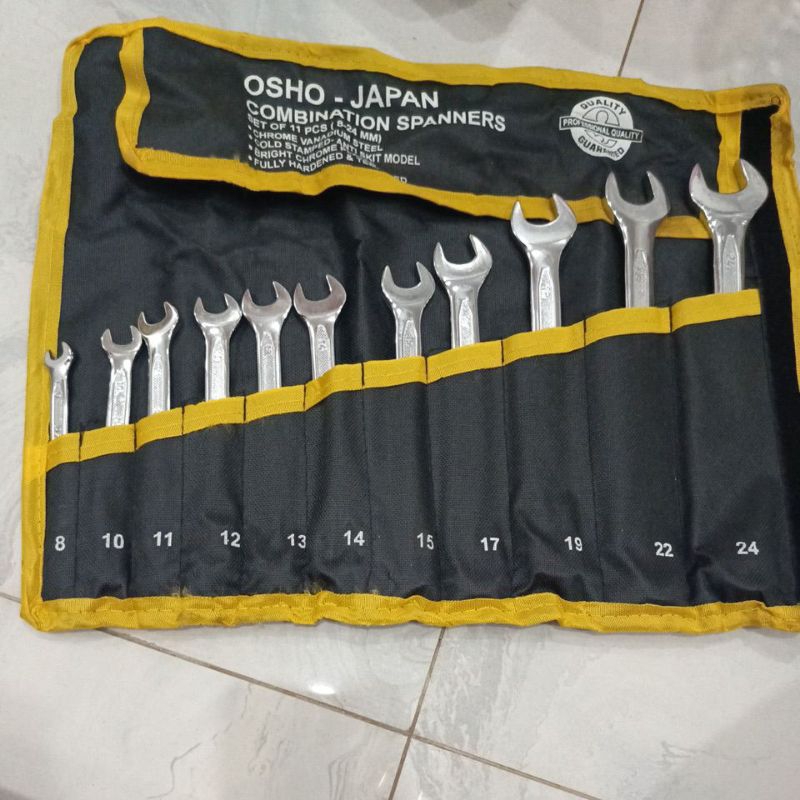 OSHO-JAPAN Kunci Ring Pas 8-24mm/Ring Pas Kombinasi Set 11pcs(245)