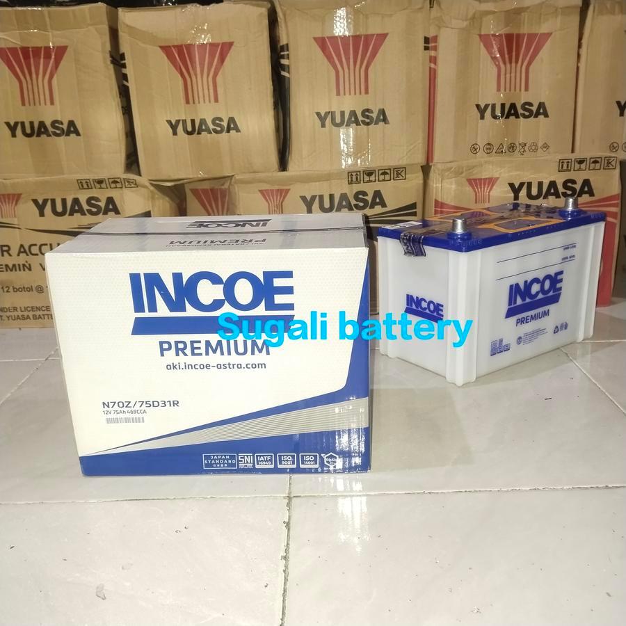 Aki Mobil INCOE Premium N70Z 75D31R Aki Basah 75Ah original incoe astra