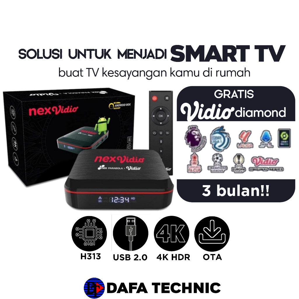 NEX PARABOLA | ANDROID BOX Nexvidio FREE VIDIO PLATINUM3 BULAN