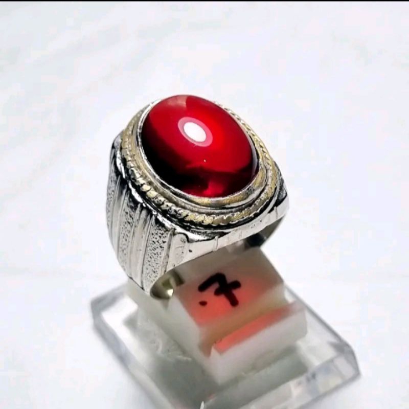 cincin batu merah delima merah siam cincin pria