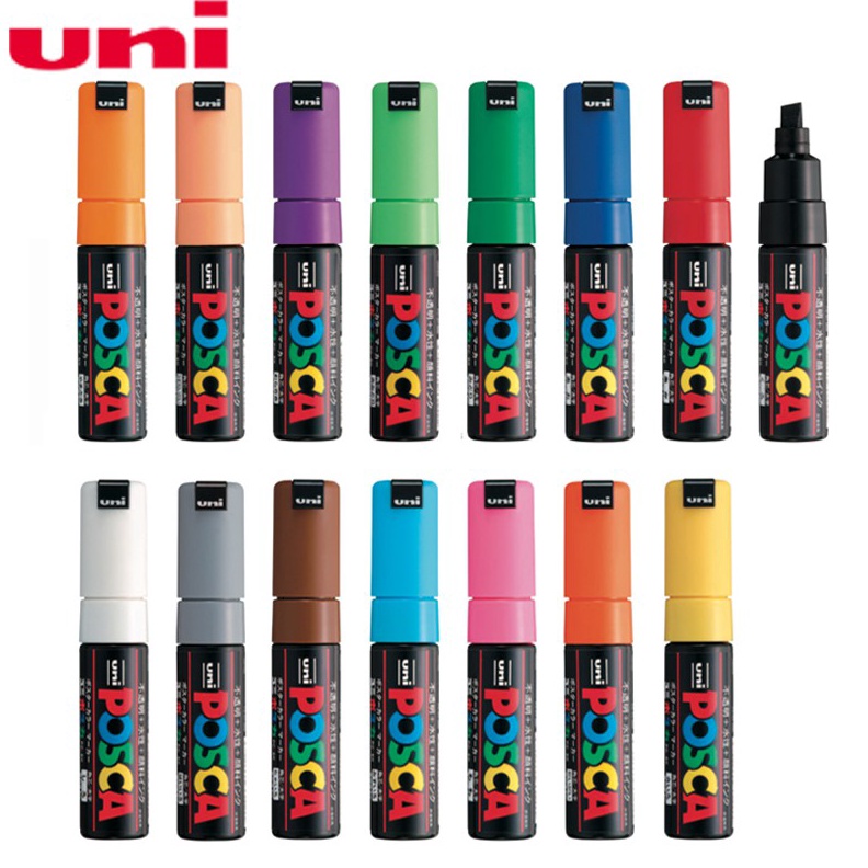 

KODE J46O Uni POSCA Paint Marker PC8K Broad Chissel Tip 8mm Part 2