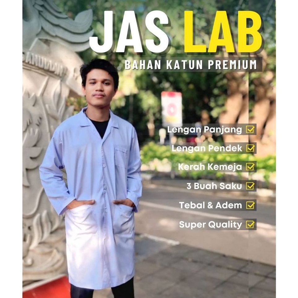KODE F5S JAS LAB  JAS LABORATORIUM  PRAKTEK  JAS PRAKTIKUM  JAS LAB LENGAN PANJANG  JAS LAB LENGAN P