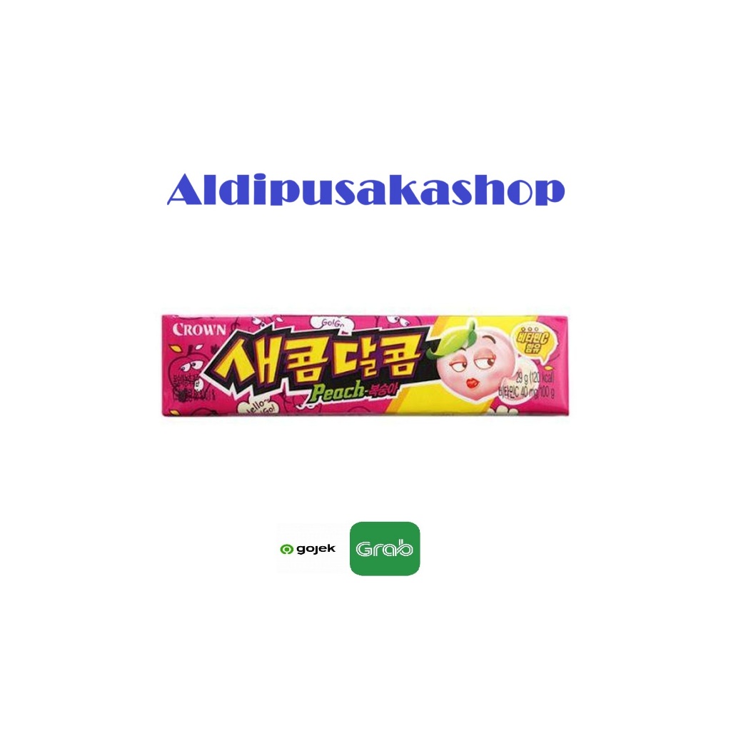 

Crown Sweet Sour Candy Peach 29g - Permen Asam Manis Peach Made In Korea