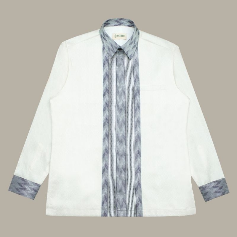 [READY BEST SELLER] Kemeja Batik Pria Lengan Panjang - Kemeja Tenun Songket Baron - Kemeja Tenun Jep