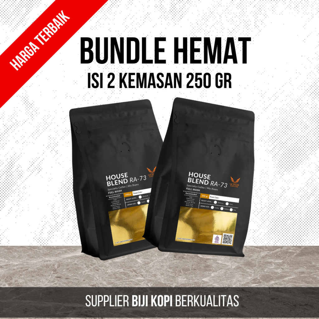 

BUNDLE HEMAT - RA 73 Coffee House Blend Robusta & Arabika 250gr x 2