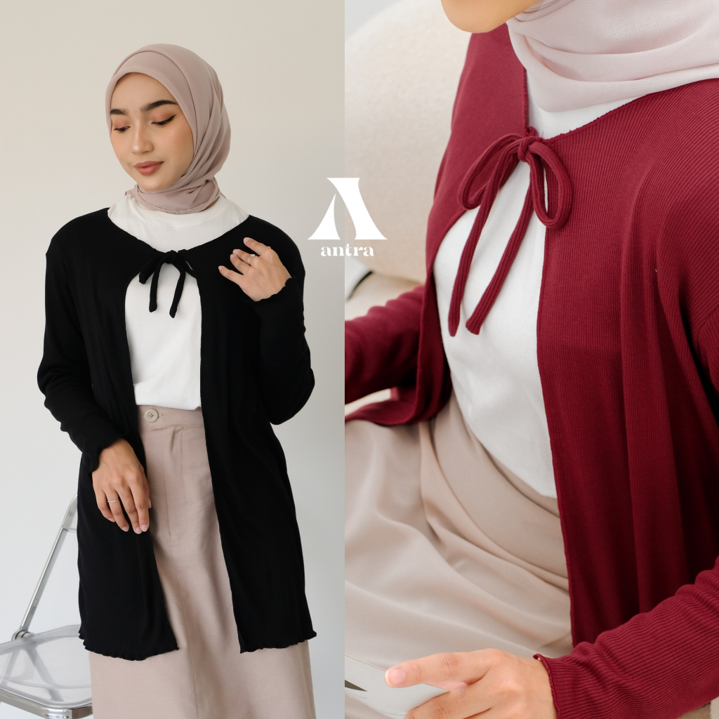 Antra - Gia Cardigan Long Outer Syari Atasan Wanita Kardigan Panjang