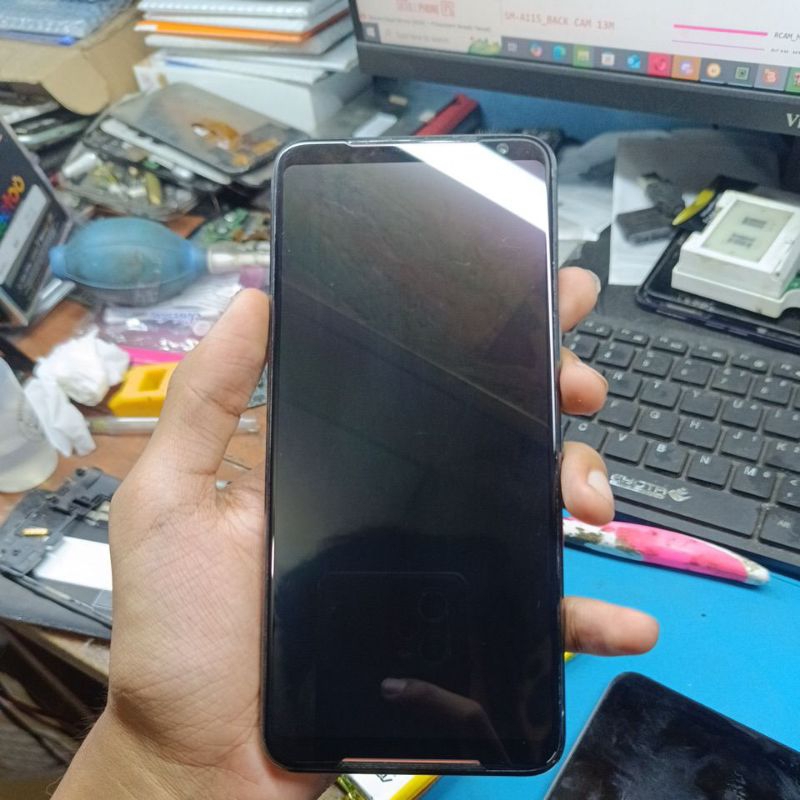 Lcd Copotan Asus Rog Phone 2 atau Rog 2 Copotan Original