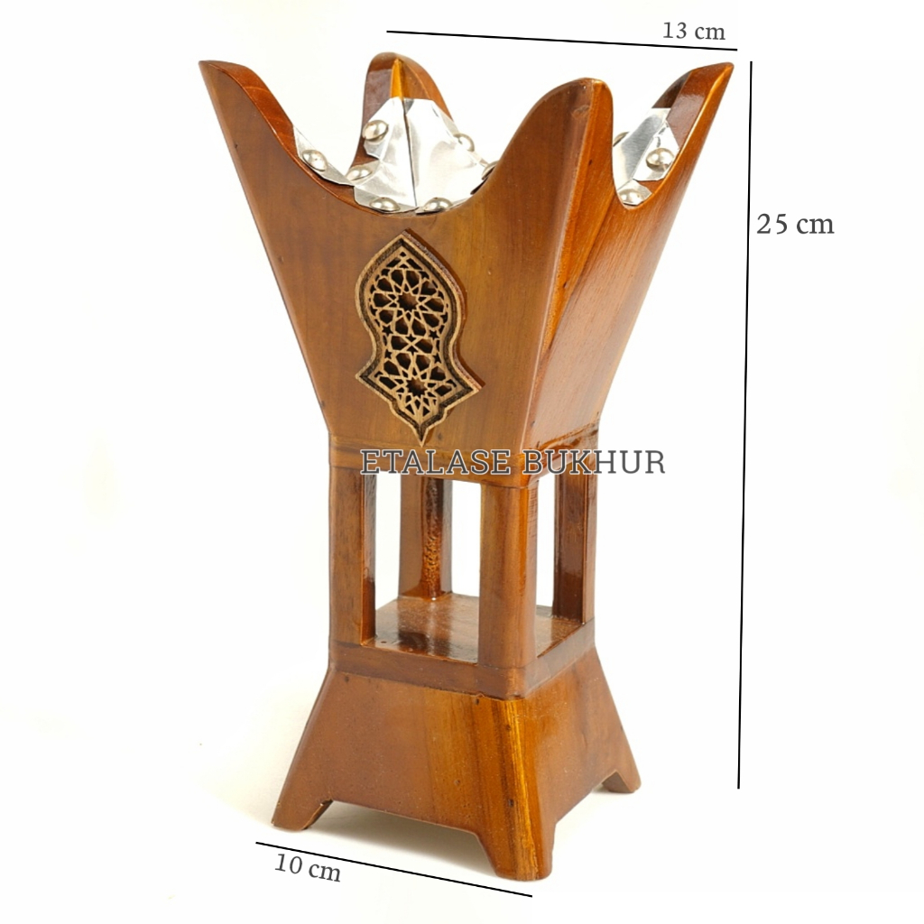 Mabkhara Buhur Kayu Besar Wadah Pendupaan Jati Jumbo Buhur Tempat Bakar Dupa Arab Antik