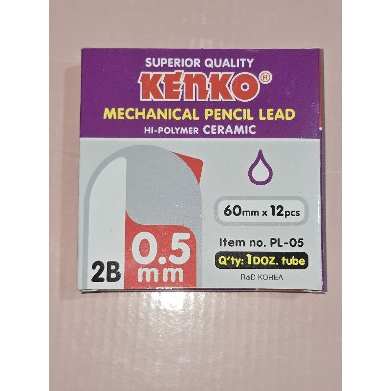 

KENKO MECHANICAL PENCIL LEAD ISI 12 PCS / ISI PENSIL MEKANIK KENKO 0,5 2B 1 LUSIN