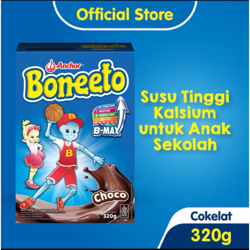 

Boneeto Susu Tinggi Kalsium Anak Choco 320g