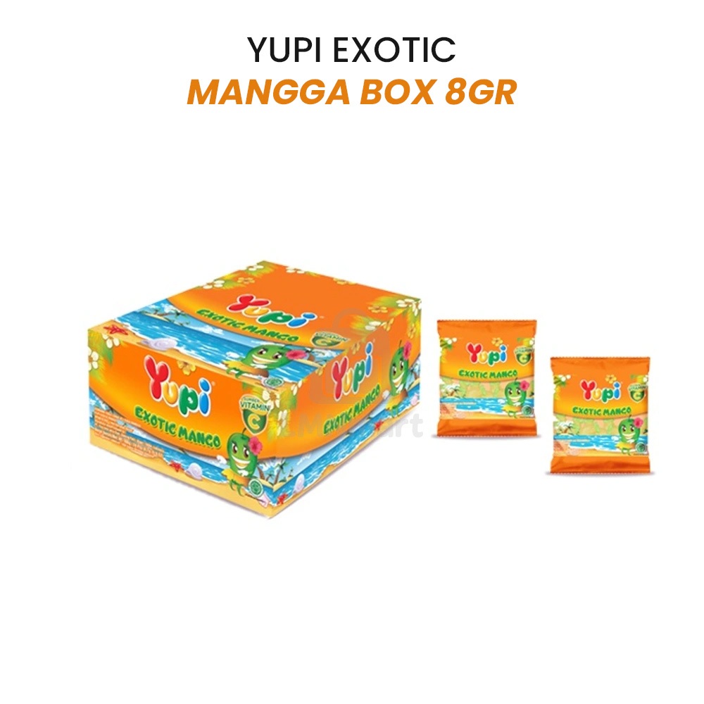 

YUPI Permen Jelly Exotic Mango – Gummy Rasa Mangga Eksotis, Manis Asam Segar & Disukai Anak