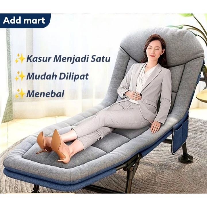 Kursi Lipat Portable Kasur Lipat Kursi Malas Empuk Tempat Tidur Lipat Kursi Malas Lipat Portable