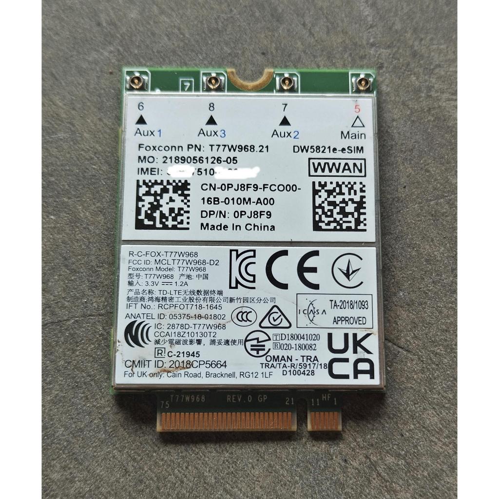 Modul modem rakitan Dell Dw5821e-eSIM