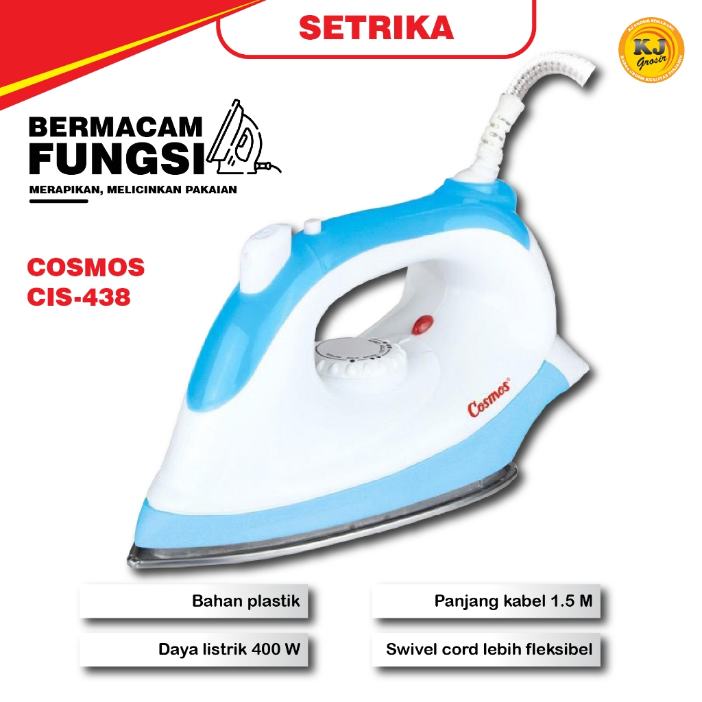 SETRIKA COSMOS CIS-438 - SETRIKA UAP HEMAT  LISTRIK SETRIKA UAP REKOMENDASI SETRIKA UAP MURAH