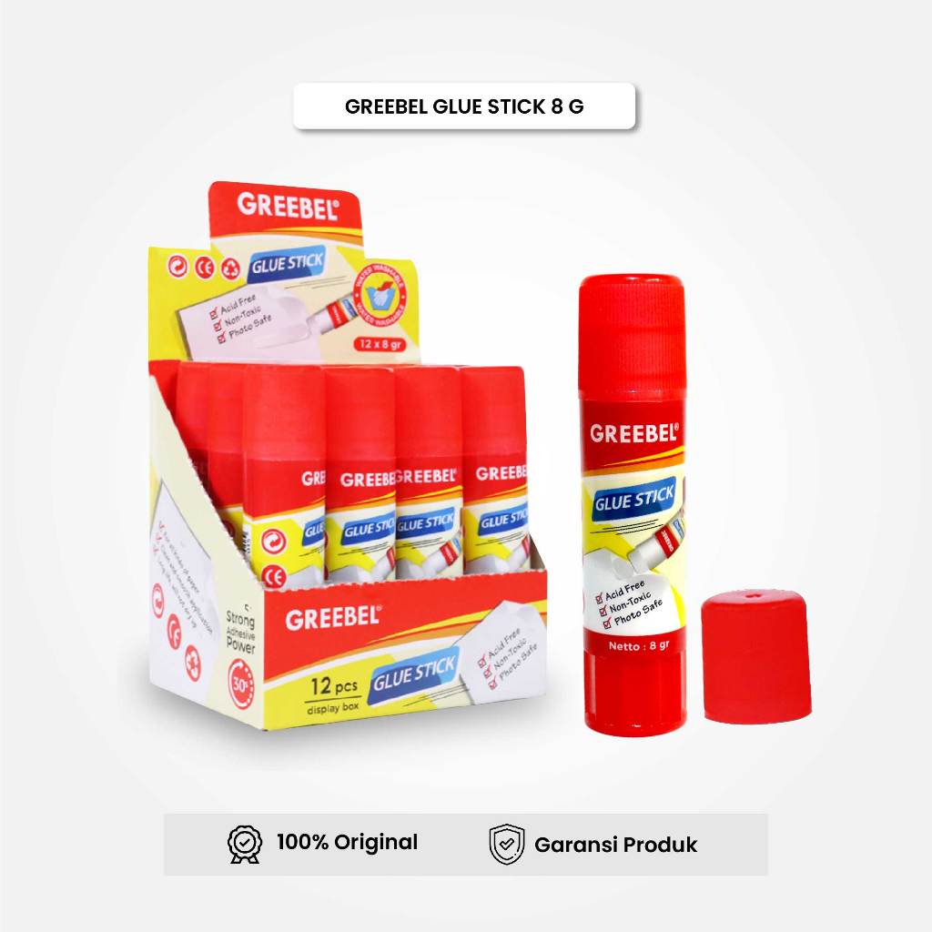 

Lem Stik Glue Stick Greebel 8 Gram GS1908 / Lem kertas