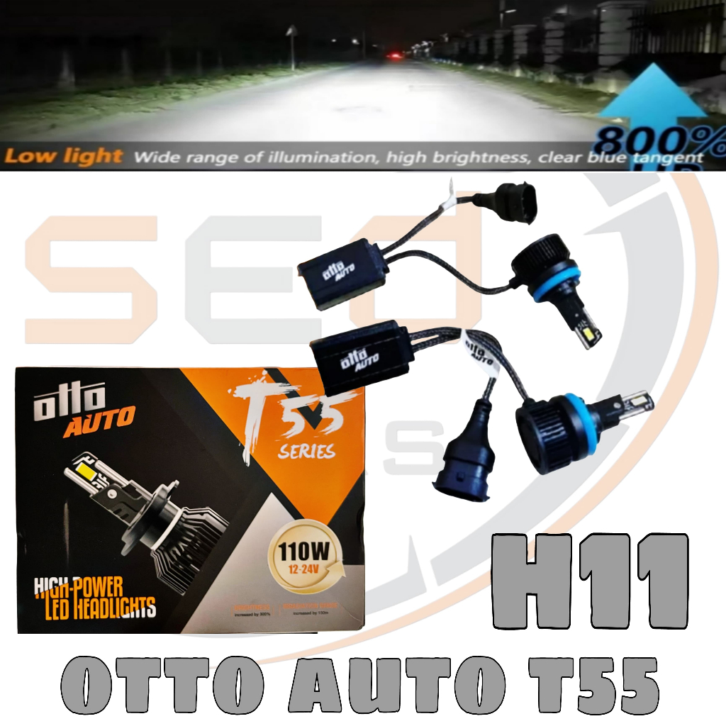 OTTO T55 H11 LAMPU LED MOBIL 110 WATT PNP