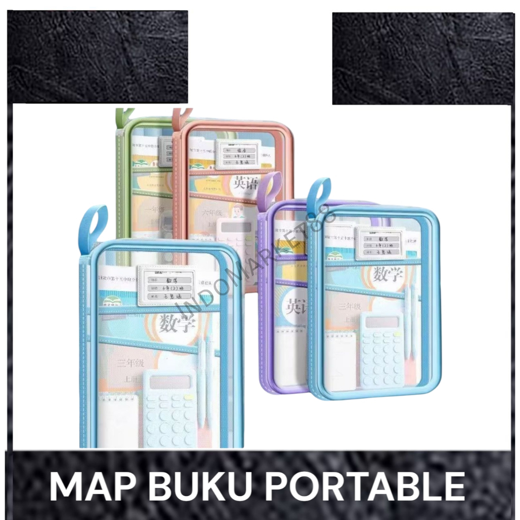 

Map Buku & Dokument Portable - Map Dokument 3 Sekat Transparant Resleting