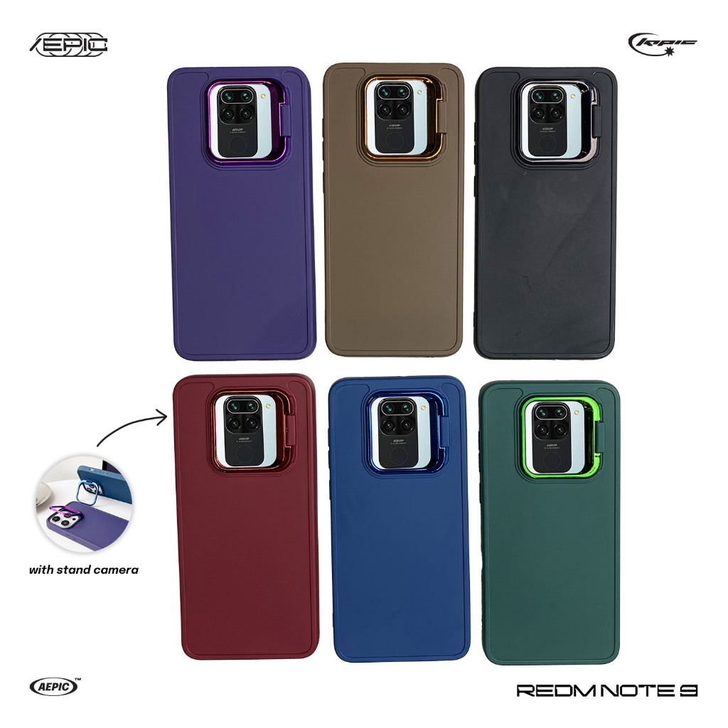 CASE REDMI NOTE 9 Standing Ring Camera Aepic Case