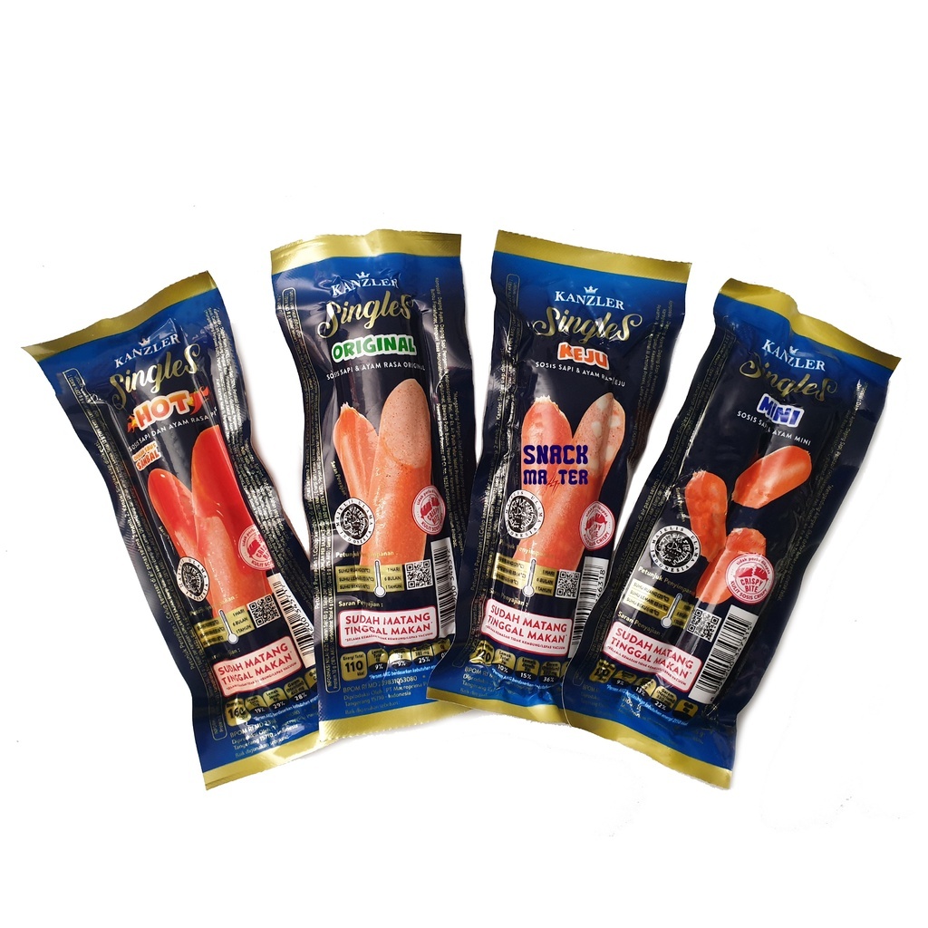 

SOSIS KANZLER SINGLE SINGLES 65 GR SIAP MAKAN ORIGINAL KEJU HOT PEDAS MINI GOCHUJANG