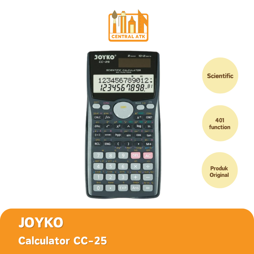 

CALCULATOR | KALKULATOR SCIENTIFIC JOYKO CC-25