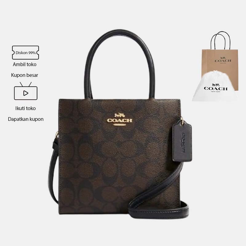 Coach Mini Cally Crossbody In Signature Canvas Bag Coach Tas Wanita Coach Tas Selempang Coach  Bahu 