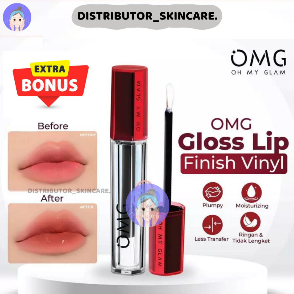 OMG LIP VINYL | OMG Gloss Lip Finish | Lip Gloss OMG Oh My Glam | Lip Gloss OMG BPOM