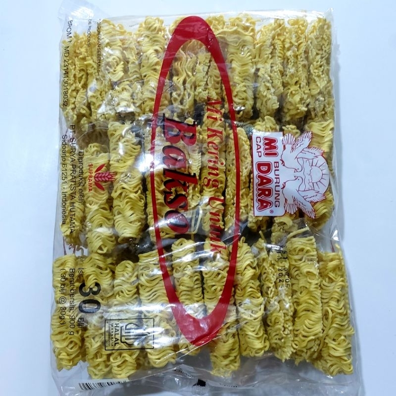 

MIE BURUNG DARA/MIE BASO ISI 30 900GRAM