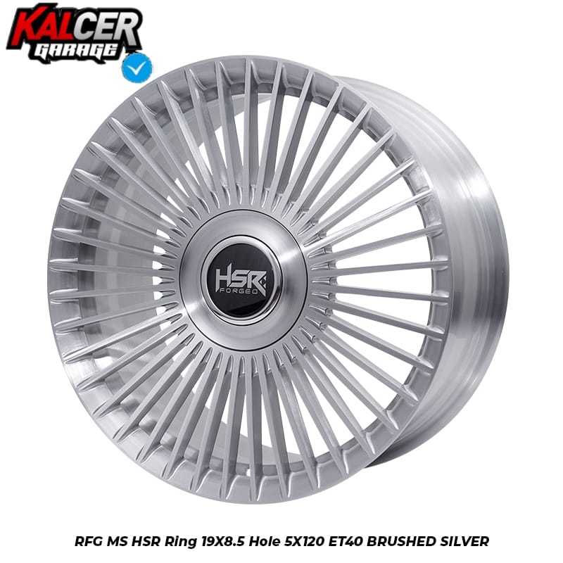 VELG HSR FORGED RFG MS RING 20 5X120 LEBAR 8,5 ET40 BRUSHED SILVER UNTUK BMW F30, 320i, BYD SEAL