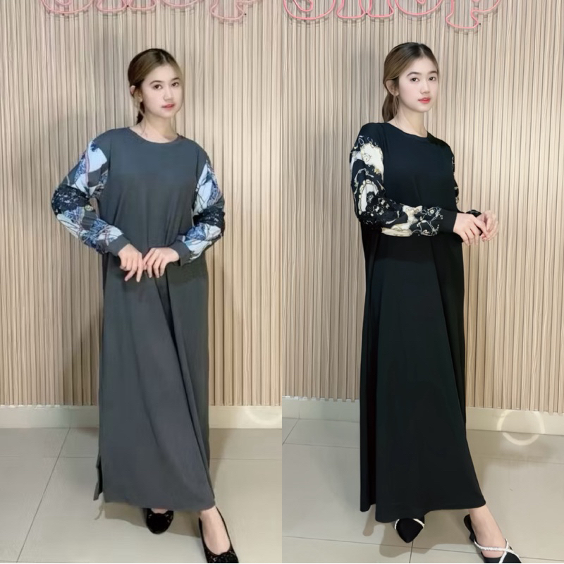 GAMIS WANITA KNIT LENGAN MOTIF 2187# VARIASI RENDA CANTIK BANGET KEKINIAN