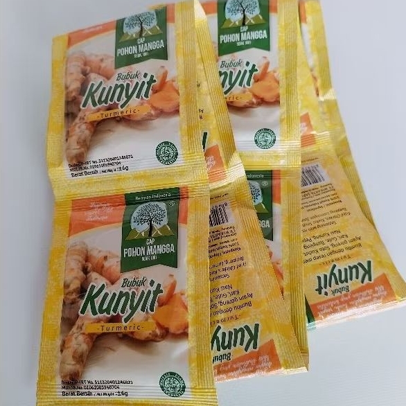 

POHON MANGGA Kunyit Bubuk 1 RENCENG (12 Sachet) Bumbu Instan Praktis Halal