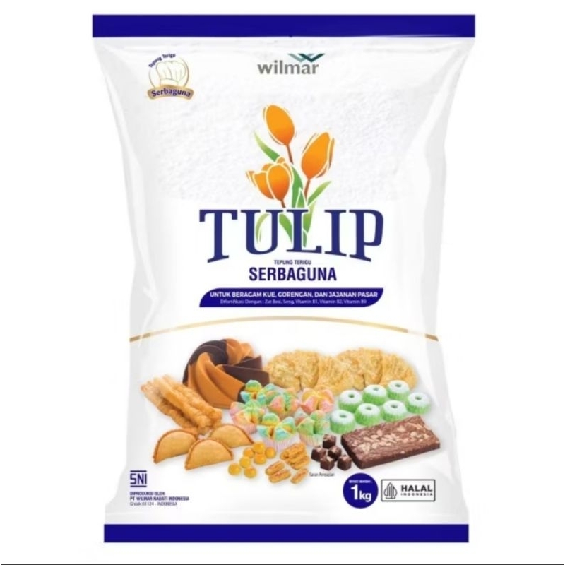 

TULIP TEPUNG TERIGU/TEPUNG GANDUM/TEPUNG KEMASAN 1Kg