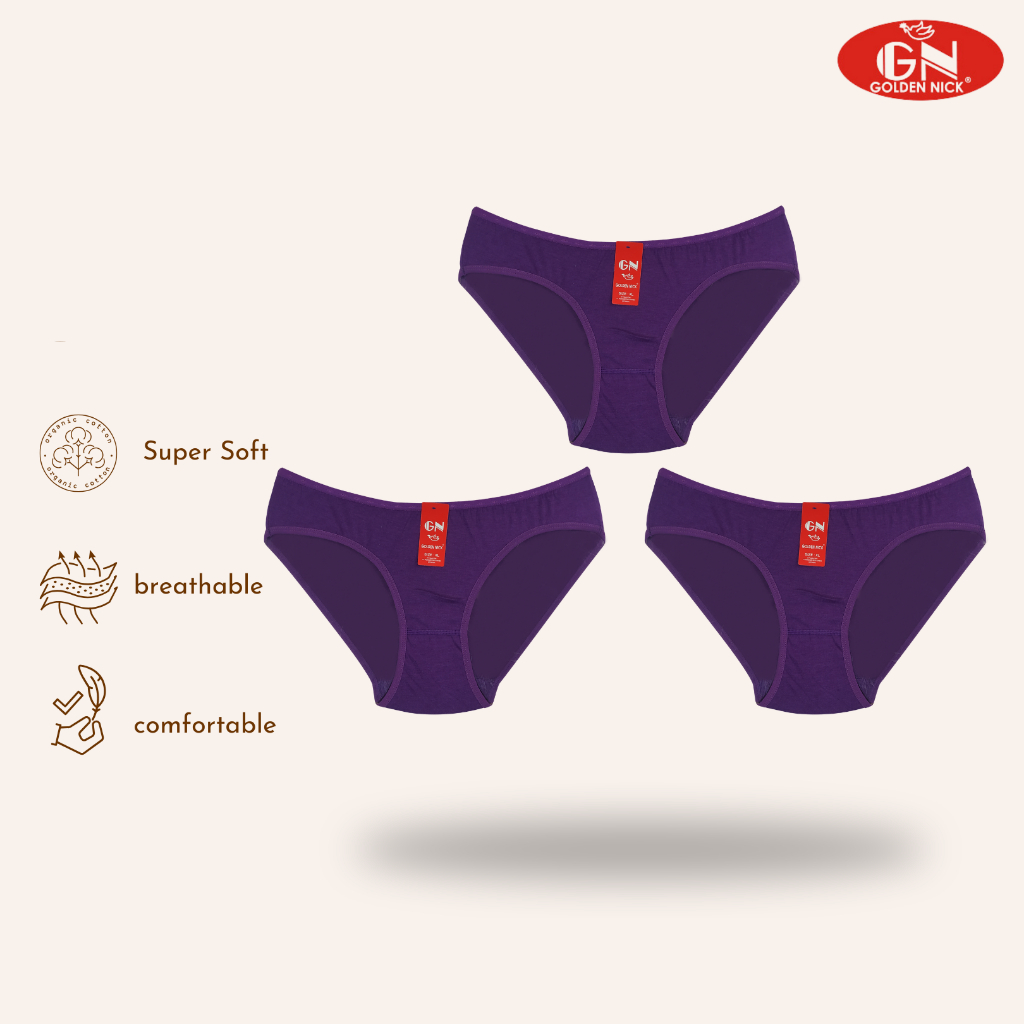 Golden Nick - Celana Dalam Wanita Model Mini Banded Isi 3 Lebih Hemat CD 939B MINI