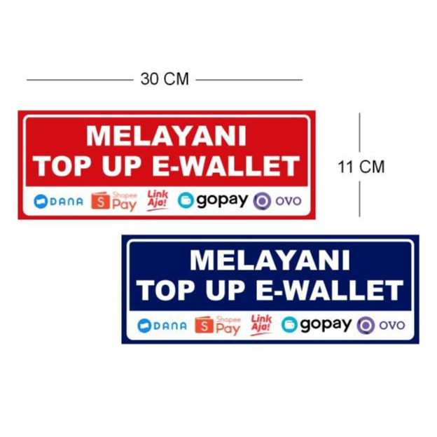 

STIKER VINYL MELAYANI TOP UP E-WALLET READY STOK - SIAP KIRIM