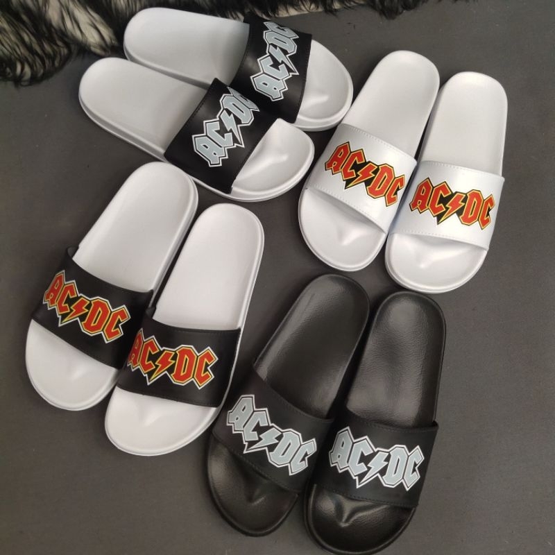 SANDAL SELOP ACDC FULL KARET TANPA LEM PRIA WANITA SIZE 36-43 SANDAL SELOP KARET POLOS