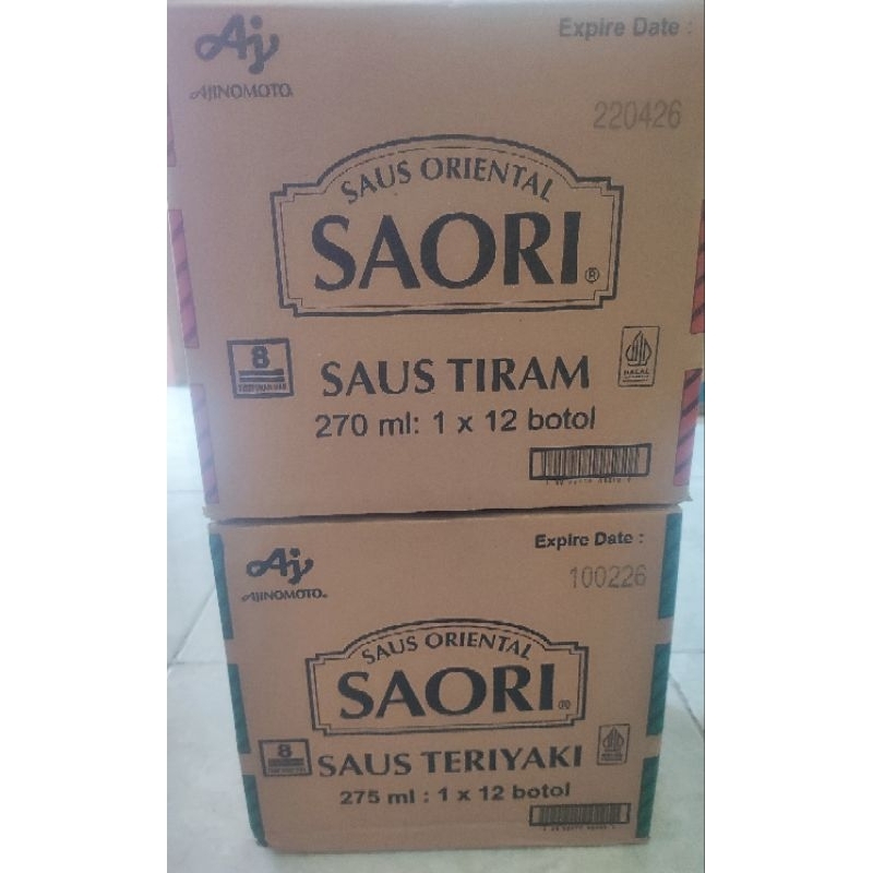 

Saori Saos Tiram 270ml, Teriyaki 275ml isi 12pcs (Dus)