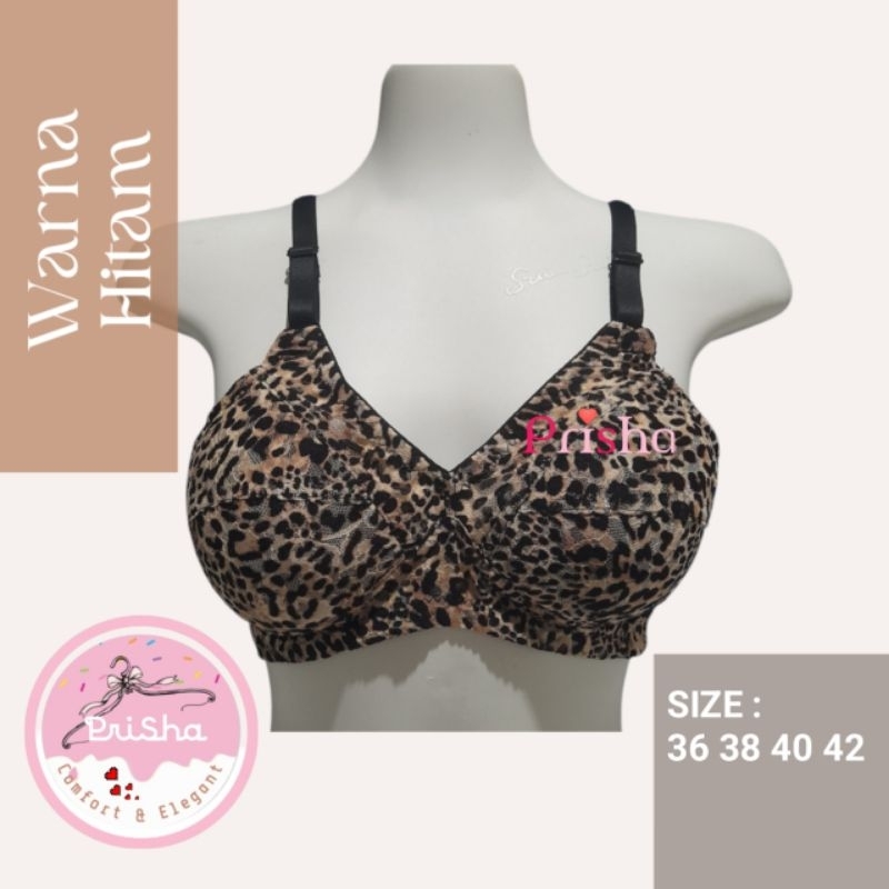 Prisha Bra Tanpa Kawat BH Tanpa Kawat Bra Busa Tipis BH Busa Tipis Bra Motif Macan BH Motif Macan