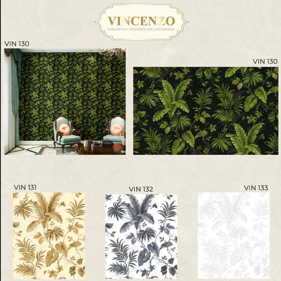 Wallpaper Motif Daun Natural / Aksen Dinding Ruang Tv Murah Roll Kecil - VIN 133 / Wallpaper Murah /