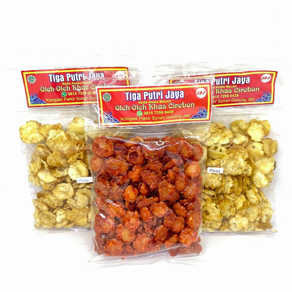 

TIGA PUTRI JAYA Emping Gurih - Pedas - Manis Khas Cirebon