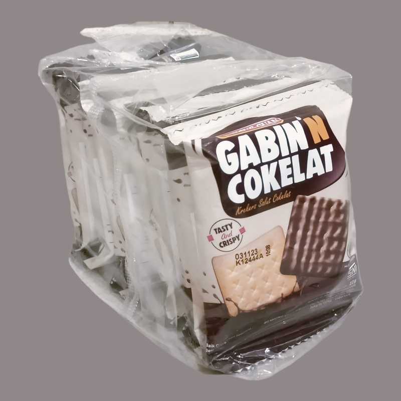 KHONG GUAN GABIN COKELAT RENCENG 10X22gr BISKUIT GABIN COKELAT