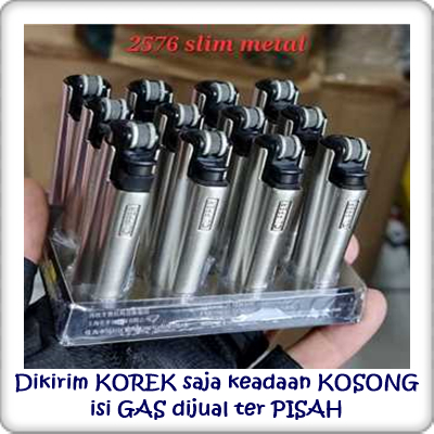 D3W korek api clipper metal besi refill gas lighter 1 pcs