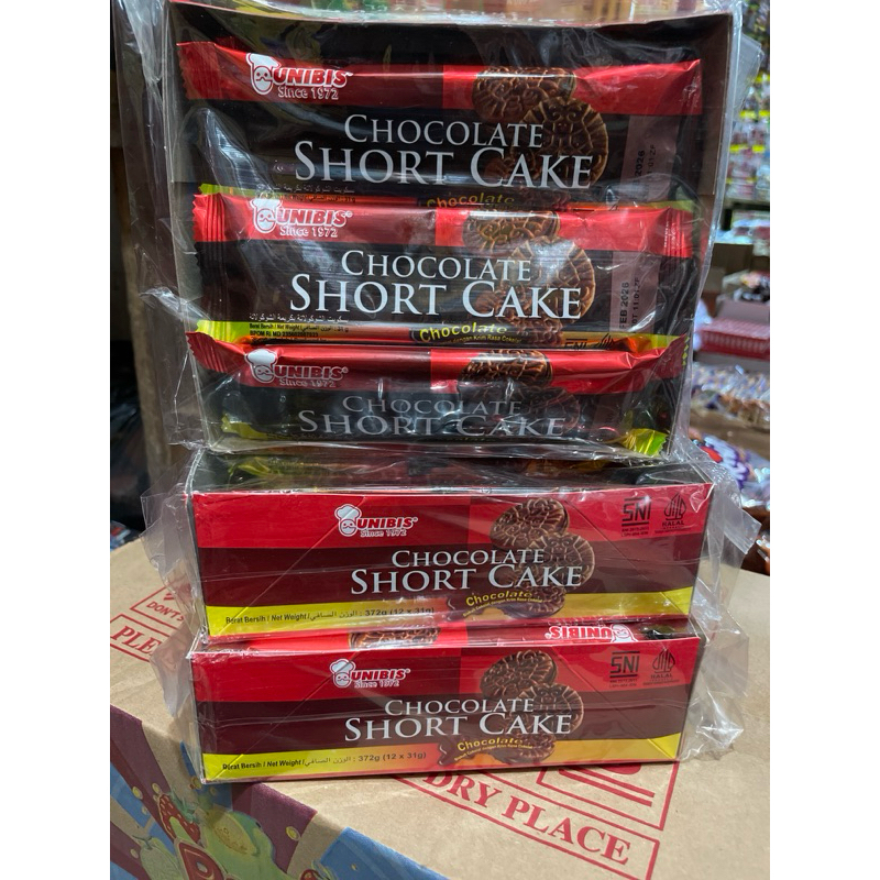 

Chocolate Short Cake Unibis 1 box isi 12 pcs