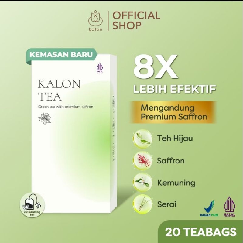 

[Stock Ready]- Kalon Teh Hijau Premium Saffron | Teh Pelangsing Herbal | Minuman Teh Diet Detoks Greentea | Suplemen Diet Pelangsing Herbal | Penurun Berat Badan Herbal Ampuh BPOM | Pelangsing Berat Badan Cepat Dan Ampuh