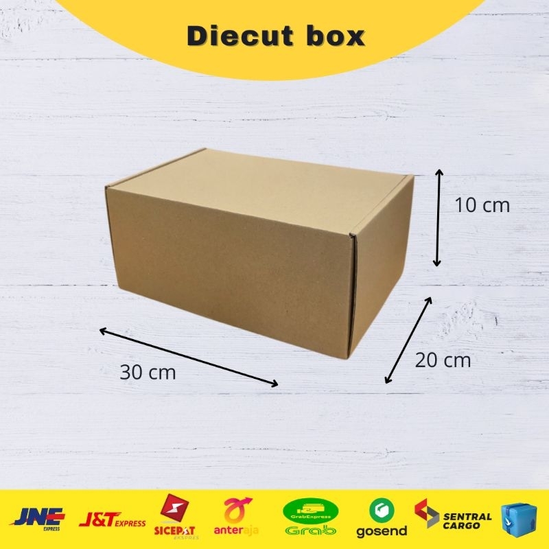 

Kardus/Box 30x20x10 cm diecut earlock system dus packing kotak kemasan karton