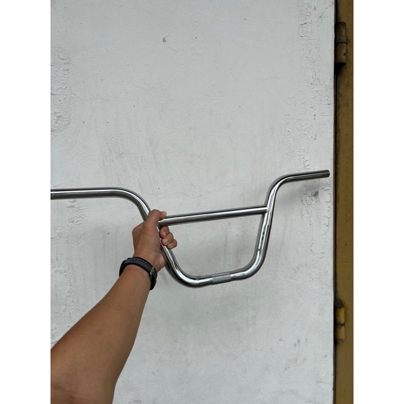 STANG BMX HANDLEBAR SETIR SEPEDA SUNRISE BAR MTB SILVER CHROME TAIWAN ORIGINAL 22.2 STANDAR